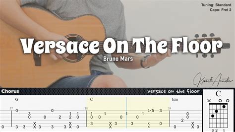 chord bruno mars versace on the floor|versace on the floor guitar tab.